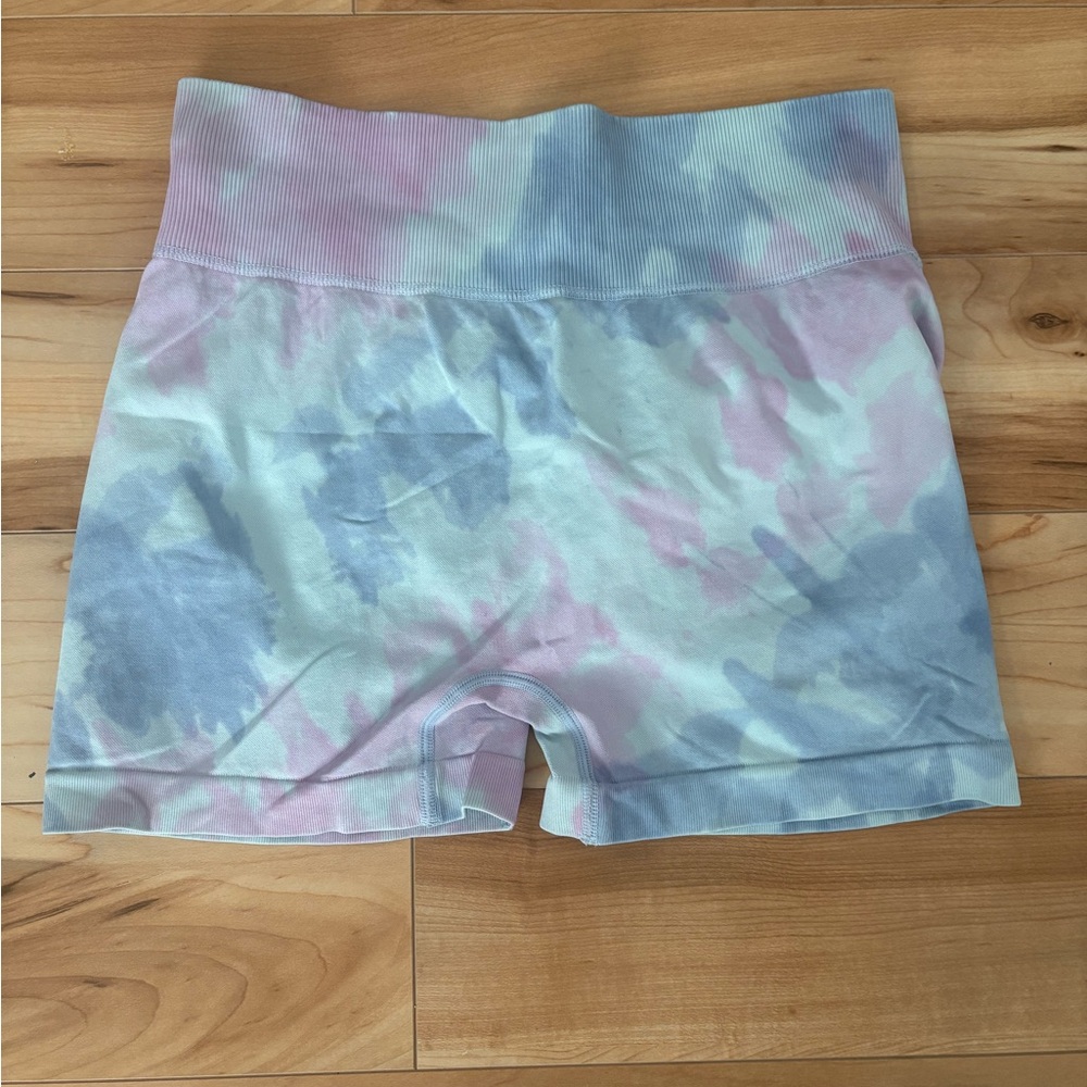 Source Unknown Pastel Tie-Dye Bike Shorts